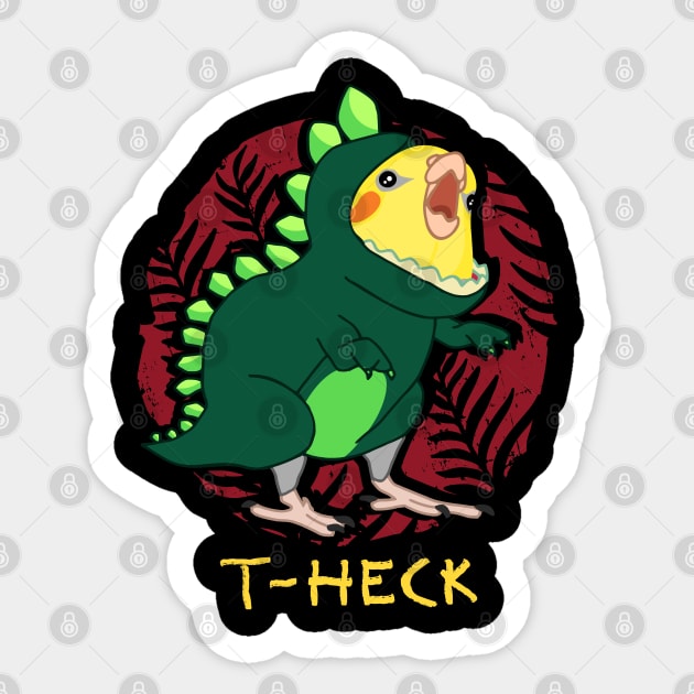 t-heck cockatiel dinosaur Sticker by FandomizedRose